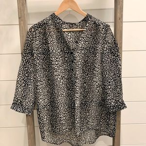 Black and white blouse